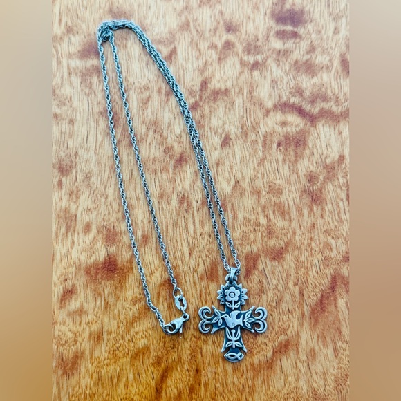 James Avery La Primavera Cross Pendant & Necklace - Picture 2 of 4